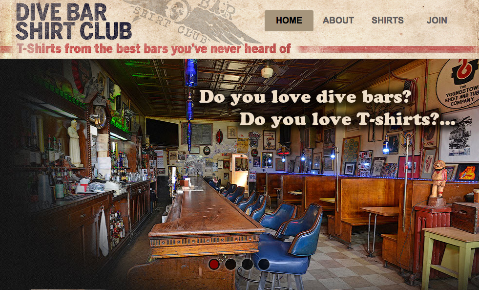 Dive Bar Shirt Club: Exclusive Tees from the best dive bars.