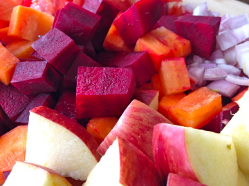 beet and tomato soup